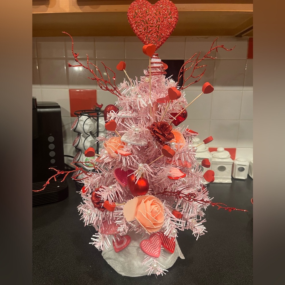 Valentine’s day decor tree homemade
